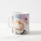 Elegante Rozenbloesems Koffiemok (Voorkant links)