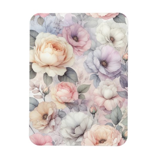 Elegante Rozenbloesems Magneet (Verticaal)