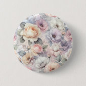 Elegante Rozenbloesems Ronde Button 5,7 Cm (Voorkant)