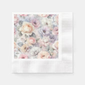 Elegante Rozenbloesems Servet (Voorkant)