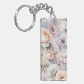 Elegante Rozenbloesems Sleutelhanger (Voorkant Links)