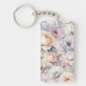 Elegante Rozenbloesems Sleutelhanger (Voorkant)