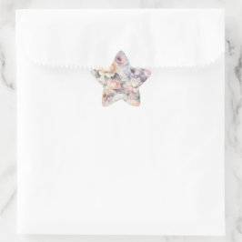 Elegante Rozenbloesems Ster Sticker