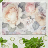 Elegante Rozenbloesems Theedoek (Gevouwen)