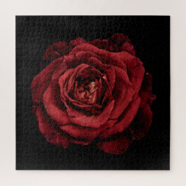 Elegante Rozencollectie op Zwarte Achtergrond Legpuzzel