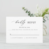 Elegante RSVP - Austin Kaart (Staand voorkant)