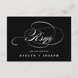 Elegante RSVP bruiloft antwoord kaart