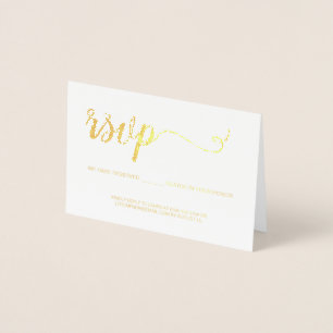 Elegante RSVP geen mailing Gereserveerde zitplaats Folie Kaarten