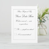 Elegante RSVP-kaart (Staand voorkant)