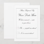 Elegante RSVP-kaart (Voorkant / Achterkant)
