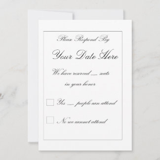 Elegante RSVP-kaart