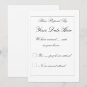 Elegante RSVP-kaart (Voorkant / Achterkant)