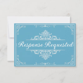 Elegante RSVP - Lichtblauwe Vlinder Quinceañera