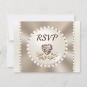 Elegante, RSVP-menu-Kaarten, of Maaltijdkeuzes ver Kaart (Voorkant)