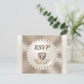 Elegante, RSVP-menu-Kaarten, of Maaltijdkeuzes ver Kaart (Staand voorkant)