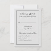 Elegante RSVP met twee randen en scripttekst (Voorkant)