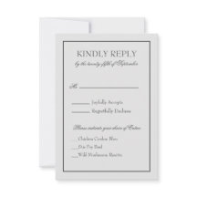 Elegante RSVP met twee randen en scripttekst