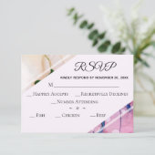 ** Elegante RSVP Modern Waterverf bruiloft Kaartje (Staand voorkant)