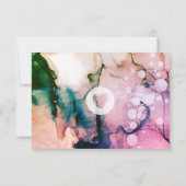 ** Elegante RSVP Modern Waterverf bruiloft Kaartje (Achterkant)