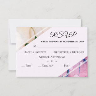 ** Elegante RSVP Modern Waterverf bruiloft Kaartje