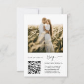 Elegante RSVP QR-code met fotobruiloft (Voorkant)
