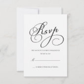 Elegante RSVP | Response Kaart (Voorkant)
