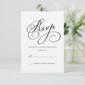 Elegante RSVP | Response Kaart (Staand voorkant)
