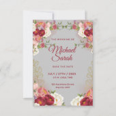 Elegante RSVP Response Kaart | Aangepaste bruiloft (Voorkant)