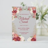 Elegante RSVP Response Kaart | Aangepaste bruiloft (Staand voorkant)