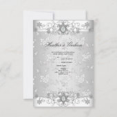 Elegante RSVP Zilver Wit Diamant Kant (Achterkant)