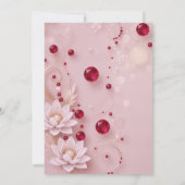 Elegante Ruby & Champagne Glas 40e huwelijksverjaa Kaart (Achterkant)