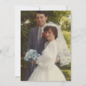 Elegante Ruby Red Floral 40e Jubileum Foto Kaart (Achterkant)