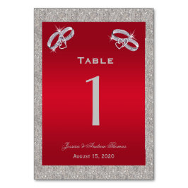 Elegante Ruby Rode & Sparkly Zilveren Ringen Bruil Kaart