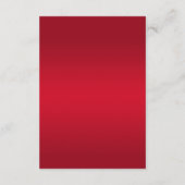 Elegante Ruby Rood & Zilver Glitter Wedding Detail Informatiekaartje (Achterkant)