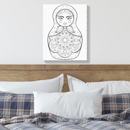 Elegante Russische pop 6 Canvas Afdruk (Insitu (Slaapkamer))