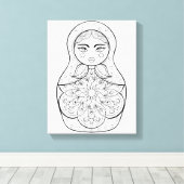 Elegante Russische pop 6 Canvas Afdruk (Insitu (Houten vloer))