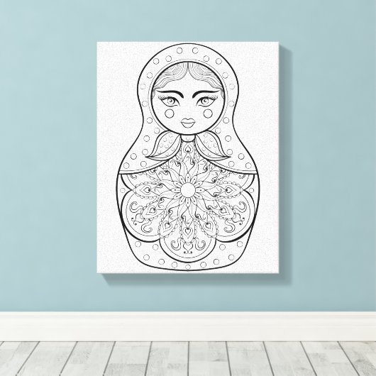 Elegante Russische pop 6 Canvas Afdruk (Insitu (Houten vloer))