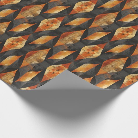 Elegante Rust-Copper Graphic: Verfijnde eenvoud Cadeaupapier (Hoek)