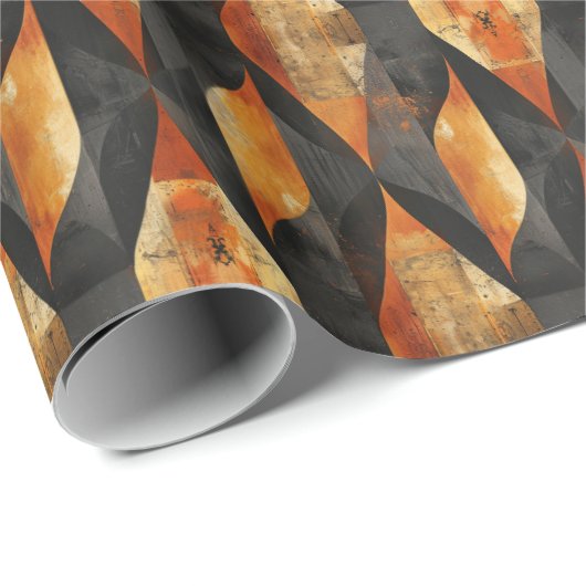 Elegante Rust-Copper Graphic: Verfijnde eenvoud Cadeaupapier (Rol Hoek)