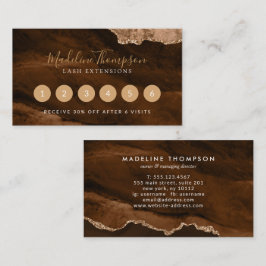 Elegante Rust Goud Marmeren Agaat Geode Klantenkaartje