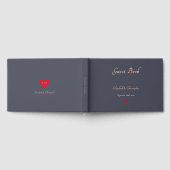 Elegante Rust Paarse Roos Gouden Bruiloften Jubile Gastenboek (Volledig)