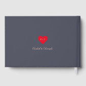 Elegante Rust Paarse Roos Gouden Bruiloften Jubile Gastenboek (Achterkant)