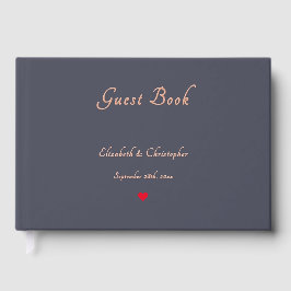 Elegante Rust Paarse Roos Gouden Bruiloften Jubile Gastenboek