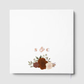 Elegante Rust Sinaasappel Boho Rozen Folie bruilof Gastenboek (Achterkant)