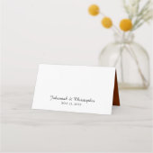 Elegante Rust Sinaasappel Roos bruiloft Write-In Plaatskaartje (Achterkant)