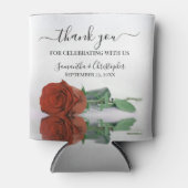 Elegante Rust Sinaasappel Roos Stijlvolle bruiloft Blikjeskoeler (Voorkant)