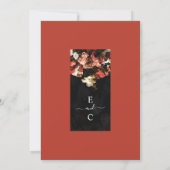 Elegante rustic herfstbloemen bruiloft save the date (Achterkant)