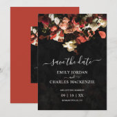 Elegante rustic herfstbloemen bruiloft save the date (Voorkant / Achterkant)