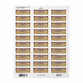 Elegante Rustic Kerst Groeten Retouradres Etiket (Full Sheet)