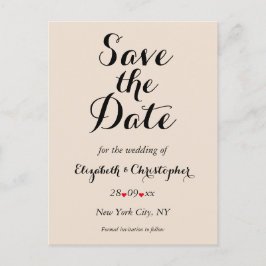 Elegante Rustieke Aarde Huwelijks 'Save the Date' Briefkaart